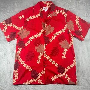 Floral Tropical Casual Short Sleeve Button Shirt Men's M Vacation M.D‎ Fashion